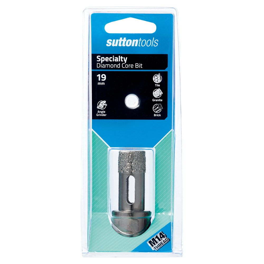Diamond Core Bit 19mm - Cut Depth 35mm x M14 Thread Sutton