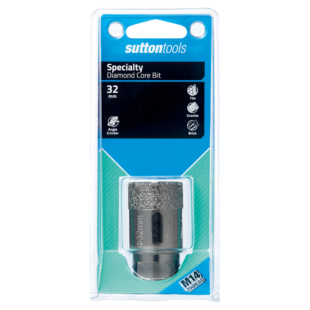 Diamond Core Bit 32mm - Cut Depth 35mm x M14 Thread Sutton