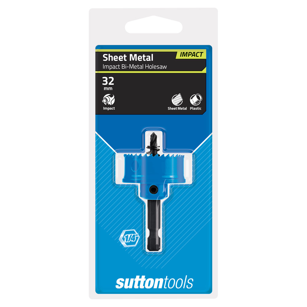 HOLESAW H119 32mm Bi Metal Impact Hex Shank Sutton