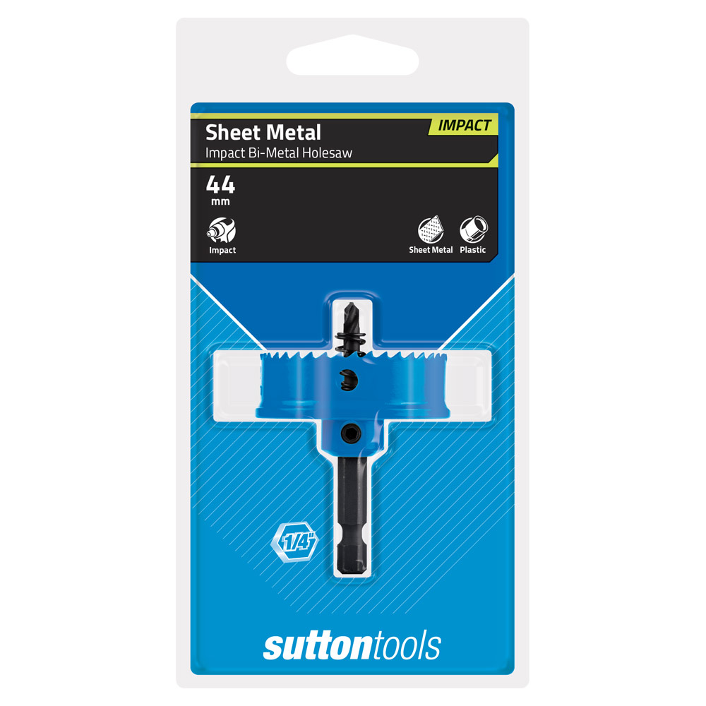 HOLESAW H119 44mm Bi Metal Impact Hex Shank Sutton