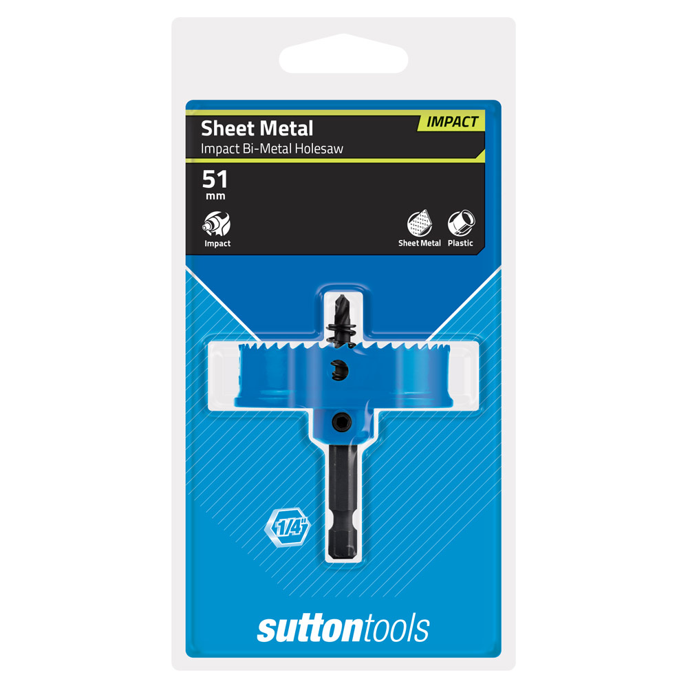 HOLESAW H119 51mm Bi Metal Impact Hex Shank Sutton