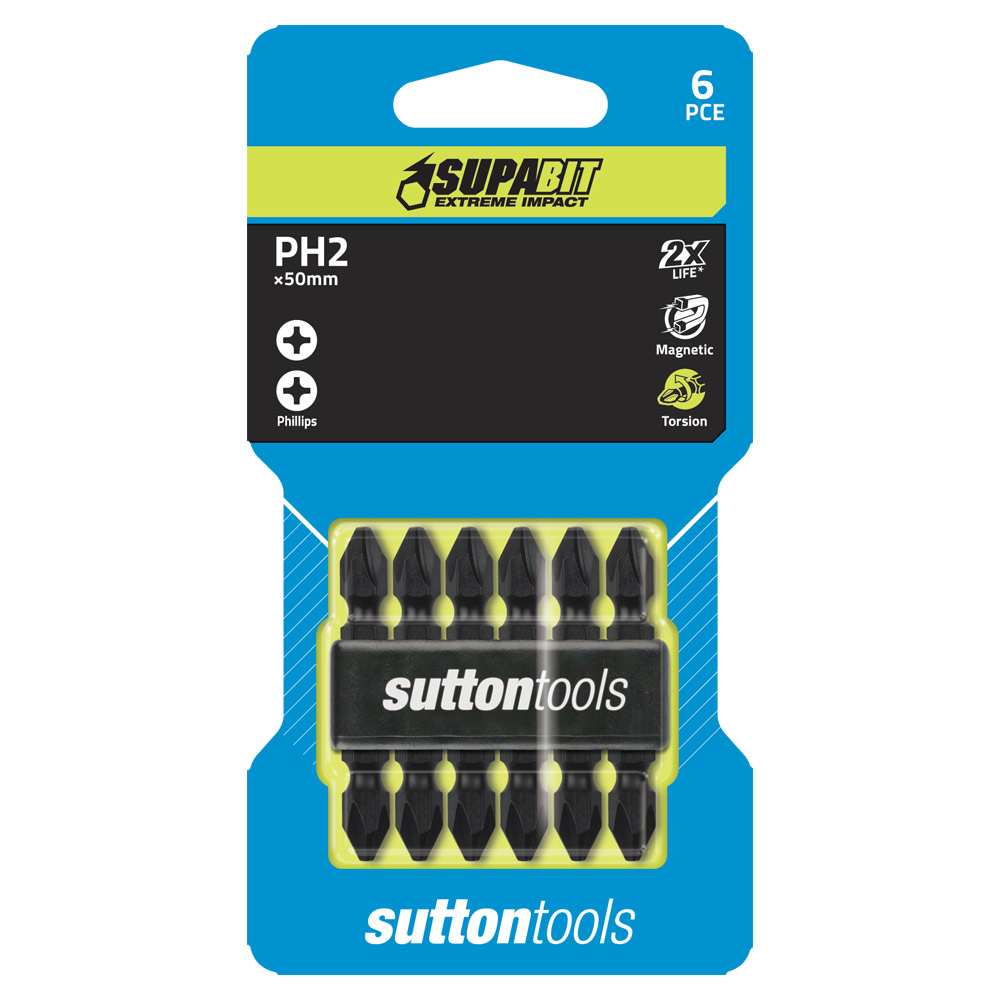 SCRDVRBIT IMPACT S108 #2 x 50 DE Phillips Torsion Power 6pk