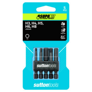 SCRDVRBIT IMPACT Set Assorted S114 (Hex 3-8mm) x 50mm 5Pk