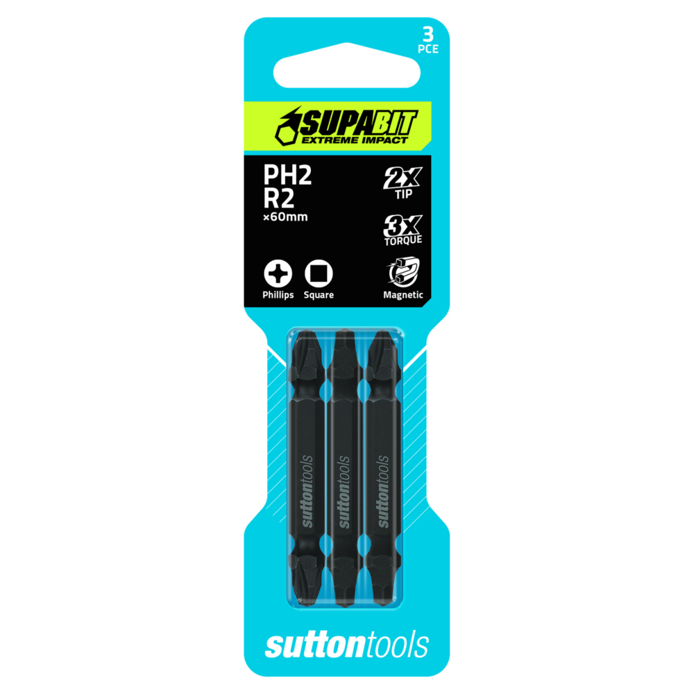 SCRDVRBIT IMPACT Set S125 (#1,#2,#3) x 60mm SQ/PH 3Pk