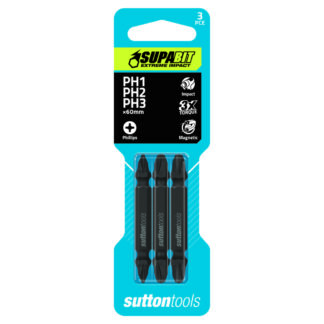 SCRDVRBIT IMPACT Set S138 (PH1, PH2, PH3) x 60mm 3Pk