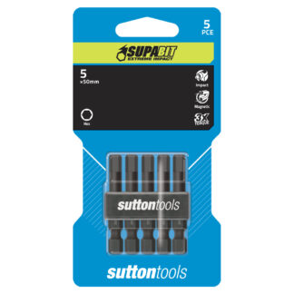 SCRDVRBIT IMPACT S147 5mm x50 Hexagon Power Sutton 5 Pack