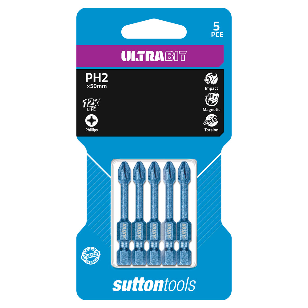 SCREWDRIVER BIT Phillips ULTRA PH2 x 50mm 5Pk
