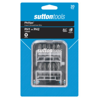 SCREWDRIVER BIT S138 SET 20Pce #1 x 25 Phillips Power Crd