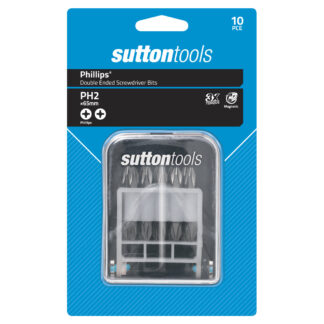 SCREWDRIVER BIT S138 SET 10Pce #2 x 65 Phillips Power Carded