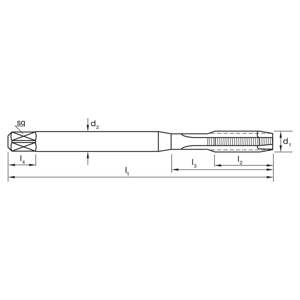 TAP T175 UNF 9/16-18 2B GUN N DIN2184-1 B HSSE TiN - Image 2