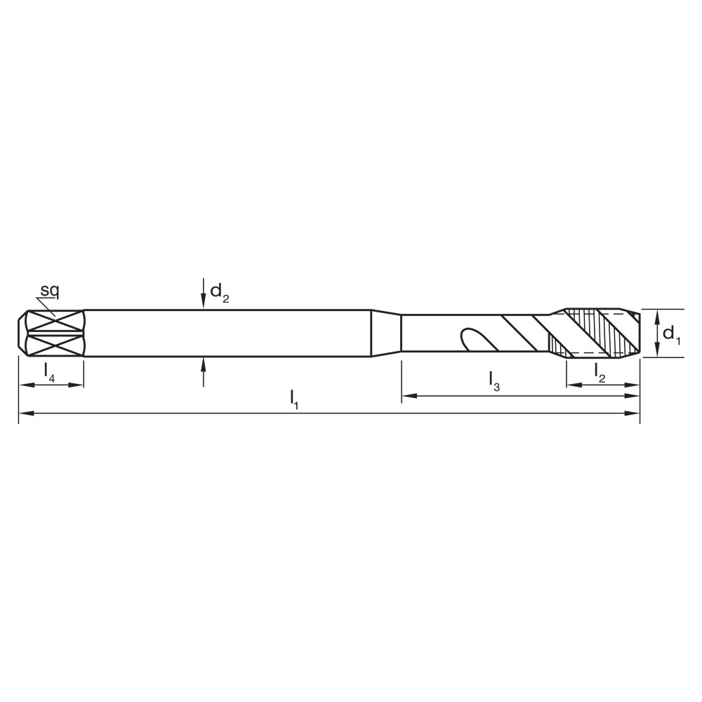 TAP T239 M 3 x 0.5 6H SPIRAL R45 Cu DIN371 C HSSE CrN - Image 2