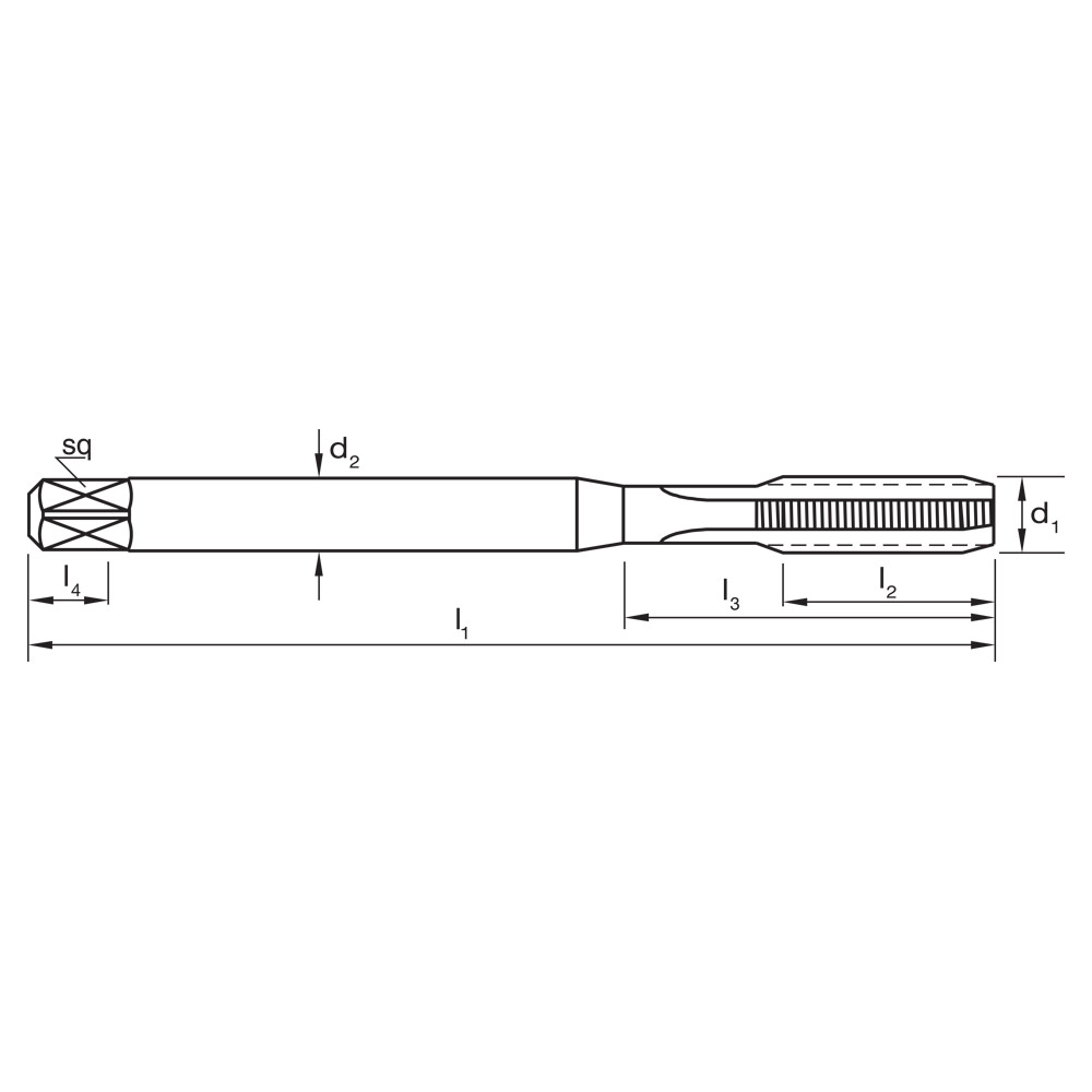 TAP T286 M 2.3 x 0.4 6H STRAIGHT N DIN371 C HSSE - Image 2