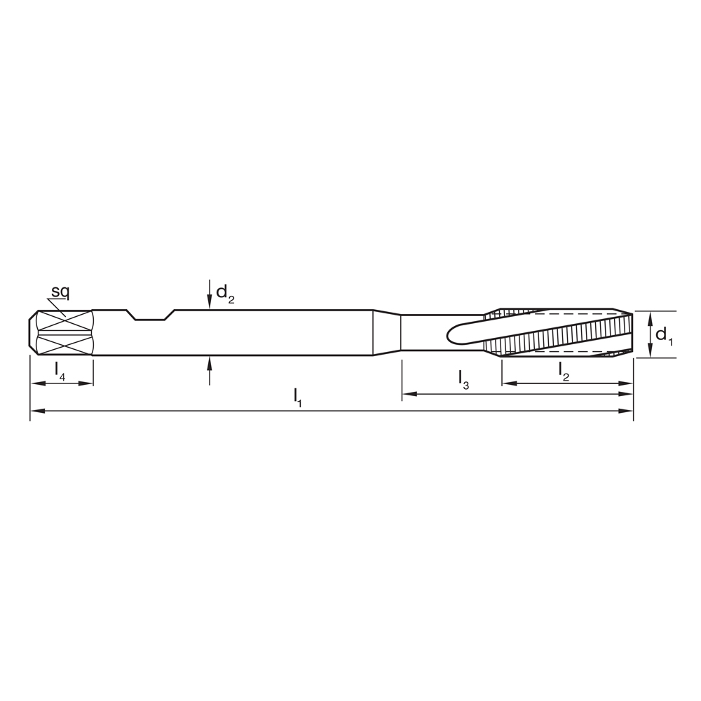 TAP T365 M 2 x 0.4 6HX SPIRAL L20 D1835-B C PM-V3 TiCN SYNCHRO - Image 2