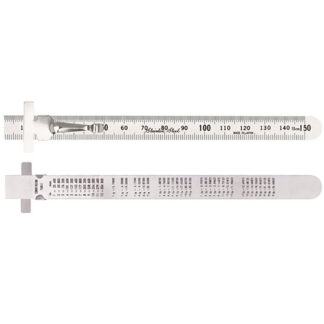 Toledo Pocket Clip Rule Double Sided Metric - 150mm