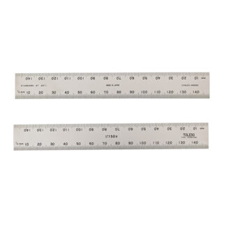 Toledo Stainless Steel Double Sided Rule Metric - 150mm