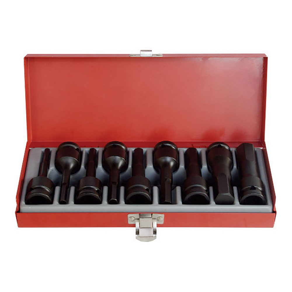Ultimate Tools 9pc 1/2D Impact In-Hex Socket Set Metal Case 5,6,7,8,9,10,12,14,17