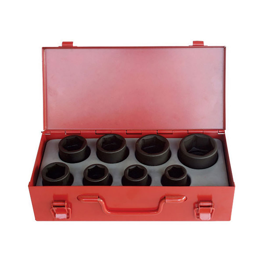 Ultimate Tools 8pc 3/4D Standard Impact Socket Set Metal Case 21,22,24